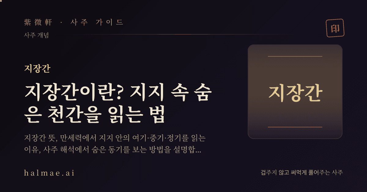 지장간을 상징하는 열린 상자와 숨은 두루마리 만세력 일러스트